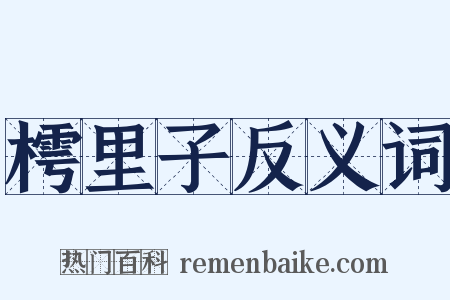 樗里子反义词是什么意思的图片